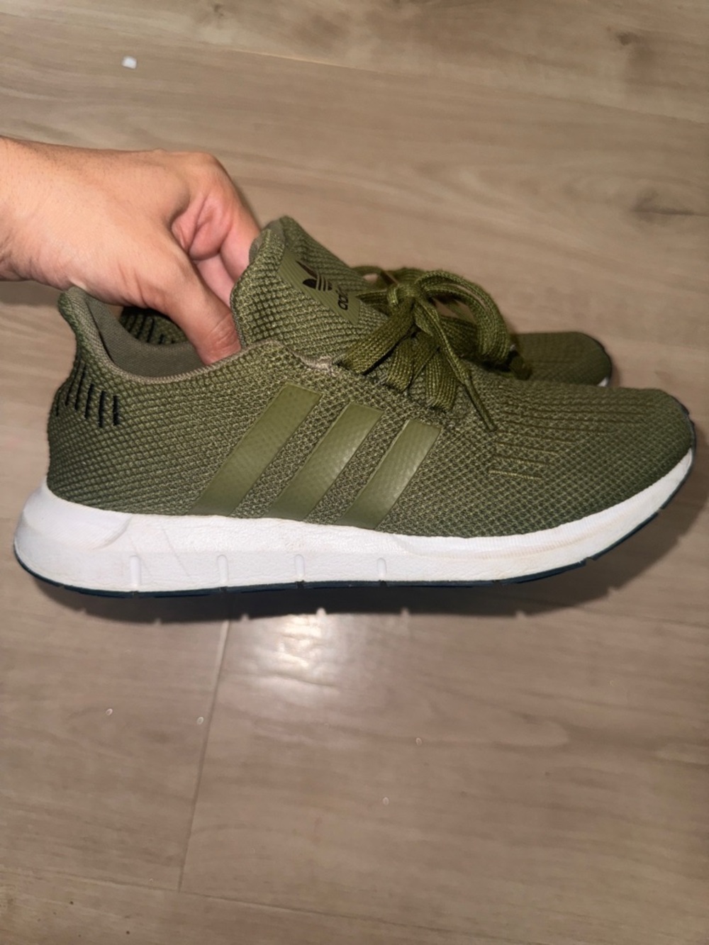 adidas Big Kids Olive Green Swift Run Sneakers